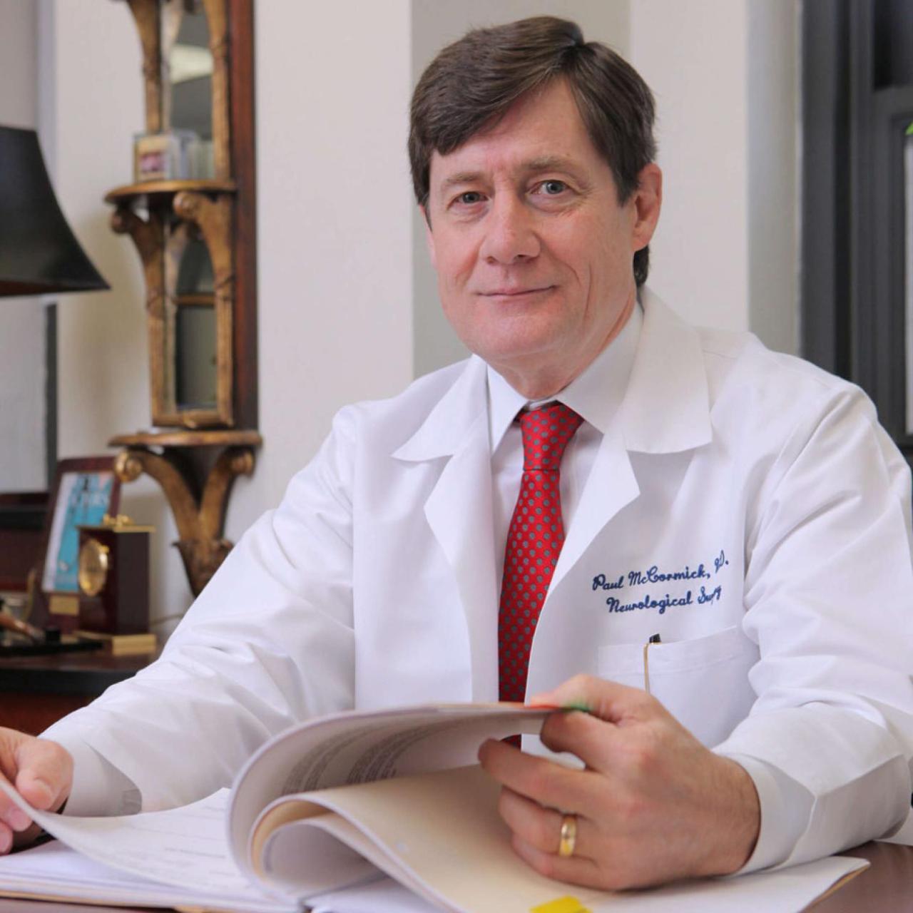 Dr. Paul McCormick in his office