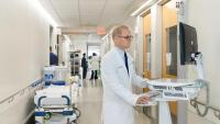Dr. Sekula in the hospital