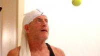 Jan Greenfield juggling three tennis balls