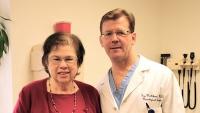 Janet and her neurosurgeon, Dr. Guy McKhann